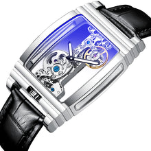 Load image into Gallery viewer, Skeleton Watch Silver Mechanical Pocket Mens Chrome Automatic Manual Exhibition