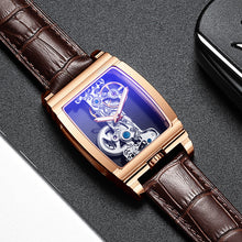 Load image into Gallery viewer, Skeleton Watch Silver Mechanical Pocket Mens Chrome Automatic Manual Exhibition